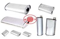Fourniture d'Usine Silencieux Universels pour Voiture Échappement Embout d'Échappement Conique Roulé Boîte Plate