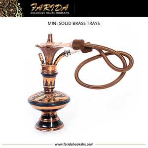 Ensemble de chicha Farida de haute qualité, unique, mini, en laiton massif, pour table, pipe à fumer, finition laquée de luxe, nouveau design, fleur pharaonique - Product Image 3