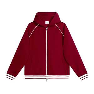 Sweat à capuche zippé vierge surdimensionné 380gsm coton poids lourd Boxy personnalisé hommes lâche décontracté couleur unie sweats à capuche de mode - Product Image 1