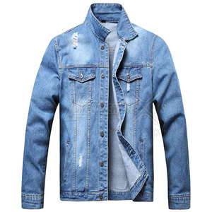 Veste jeans sur mesure pour hommes, dernière conception, veste d'hiver en jean pour hommes à bas prix - Product Image 1