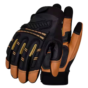 Guantes DE SEGURIDAD duraderos personalizables Guantes de mecánico de cuero flexibles y cómodos para trabajos de construcción OEM ODM disponible - Product Image 6