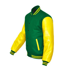 แจ็คเก็ตบอมเบอร์สำหรับผู้ชายเสื้อแจ็กเก็ตบอมเบอร์เสื้อแจ็กเก็ตแบบเย็บปะติดเสื้อเบสบอลมหาวิทยาลัยสำหรับฤดูหนาวงานปักลายปรับแต่งได้ - Product Image 2