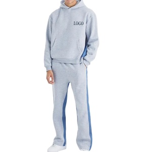 Survêtement d'hiver à capuche pour homme, couleur unie, prêt pour la gym, les entraînements et le jogging, tissu 100 % coton, idéal pour la transpiration - Product Image 1