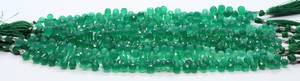 Cuentas de ónix verde natural facetadas en forma de lágrima de 5x7-6x8 mm, cuentas sueltas de ónix verde, cuentas de ónix verde para la fabricación de joyería. - Product Image 5