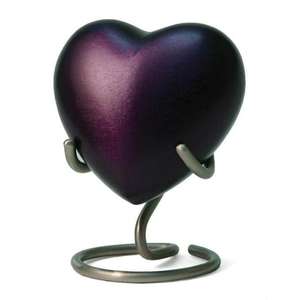 โกศบรรจุอัฐิรูปหัวใจสีแดงคุณภาพสูงขายดีพร้อมฐานตั้ง – ของที่ระลึกโลหะขนาด 3 นิ้ว - Product Image 3