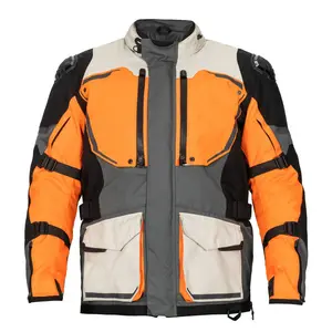 Dernière veste de moto en maille respirante à doublure amovible pour hommes Veste de moto à poches multiples avec équipement de protection pour vêtements de course