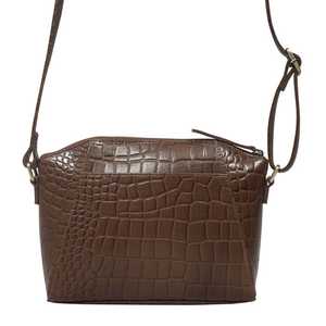 Bolso cruzado de cuero genuino con acabado pulido texturizado de cocodrilo Premium estilo inglés proveedor indio superior Saman Exports - Product Image 5