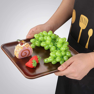 Assiette en bois d'acacia carrée de marque privée, plateau de service en bois, plateau à dessert, plateau à biscuits, plateau à collations - Product Image 4