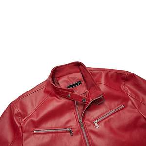 Chaqueta de cuero informal para hombre de calidad Premium 100% Original tamaño XS personalizable alta moda patrón sólido cierre de cremallera Top caliente - Product Image 3