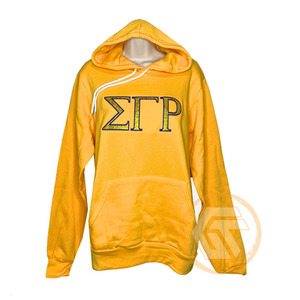 Trésors grecs – Sweat à capuche personnalisé en molleton de coton 500g Sigma Gamma Rho avec logo brodé sur le devant, écologique, respirant et séchage rapide - Product Image 3