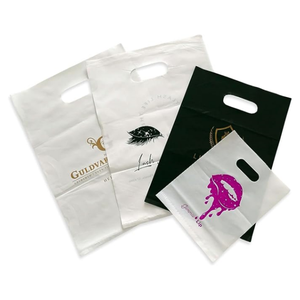 Die Cut Handle <b>Shrink</b> Bag Custom Logo Recyclable HDPE Material Hand Length Handle Childproof Design Supermarket Use - Product Image 5