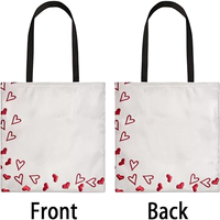 Sac à bandoulière pour femme, sac de shopping de qualité supérieure, en toile de coton teinte écologique, imprimé sur toute la surface, avec poignée en ruban noir, pour usage quotidien