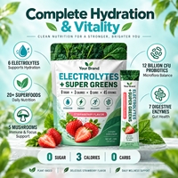 Poudre de boisson électrolytique Super Greens OEM avec sachet individuel, marque privée, supplément d'hydratation, santé intestinale