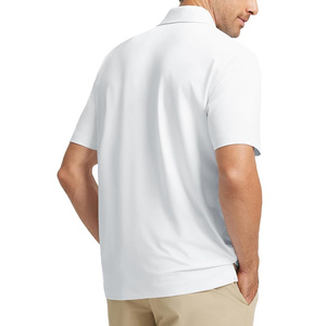 Polos de ajuste personalizado para hombre con diseño OEM, logotipo de mezcla de algodón de manga corta, marca y soporte de fabricación - Product Image 2