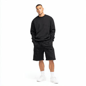 Conjunto de Pantalones Cortos Deportivos de Dos Piezas para Hombre, Estilo Urbano, Ecológicos, Transpirables, con Forro Polar de Poliéster/Algodón - Product Image 1