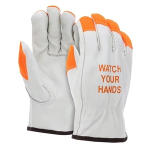 Guantes de conductor de alto rendimiento con guantes de trabajo industriales de cuero de grano de cabra para seguridad de protección de manos - Product Image 1