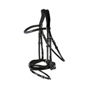 Brida de caballo de cuero de lujo con forma anatómica y tocado acolchado suave para mayor comodidad Personalización disponible - Product Image 2