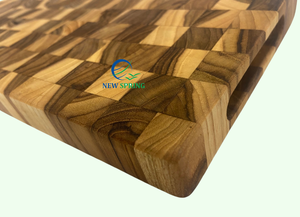 Planche à découper durable et antibactérienne en bois de teck conçue sur mesure de haute qualité Logo personnalisé écologique efficace pour hacher - Product Image 3