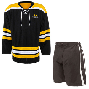 Wholesale Custom Ice Hockey Uniforms Sublimated <b>Polyester</b> 220-260gsm Team Wear Jersey Hockey <b>Socks</b> Pants RACCOON SPORTS Cheap - Product Image 2