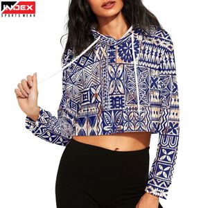 เสื้อครอปฮู้ดดี้ผู้หญิง สไตล์สตรีท แฟชั่นโอเวอร์ไซส์ ผ้าฟลีซ สำหรับฤดูหนาว รับผลิตแบรนด์ตามสั่ง - Product Image 1