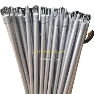 Wholesale Vietnam Wooden broom stick Wooden broom handle making machine Italia thread Long plastic pvc coated