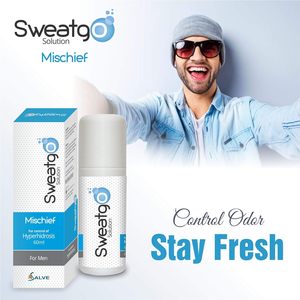 Salve Sweatgo Hyperhidrose Sweat pour une peau saine pour hommes en Fragrance-60ml Mogra exclusif - Product Image 2