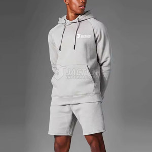 Custom Design High Quality <b>Pullover</b> <b>Men</b> Fleece Hoodie Set Solid Casual Plus Size <b>Men</b> Fleece Hoodie Set - Product Image 2