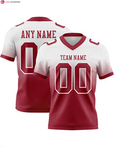 Camiseta de Fútbol Americano Personalizable de Secado Rápido, Tejido de Sarga, Poliéster Transpirable, Manga Corta, Talla Grande, Ropa de Fútbol Americano - Product Image 2