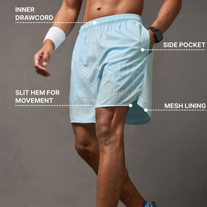 บริการ OEM ขายส่ง กางเกงขาสั้นผู้ชายเอวยางยืดแบบสปอร์ต ระบายอากาศได้ดี เป็นมิตรกับสิ่งแวดล้อม ผลิตจากไนลอน/โพลีเอสเตอร์ ออกแบบตามสั่งได้ - Product Image 6