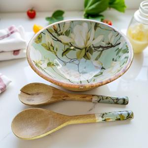 Natural Handmade <b>Wooden</b> <b>Salad</b> <b>Bowl</b> for Kitchen Dining Snacks Fruits and Daily Serving - Product Image 4