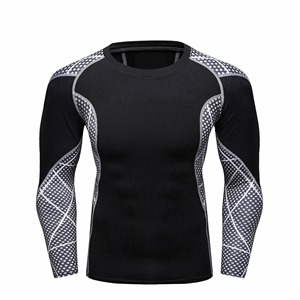 Fabricación Hombres Use Rash Guard Transpirable Mangas largas Fitness Wear Custom Rash Guard para hombres - Product Image 4