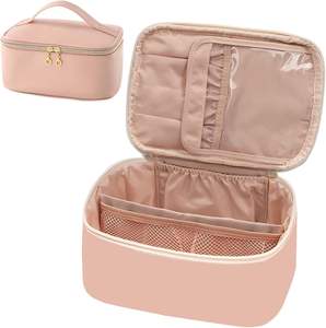 Wholesale Fashionable Leather Travel for Toiletry Bag Best Price <b>Makeup</b> <b>Case</b> with Zipper Closure Cosmetic Bags & <b>Cases</b> - Product Image 1