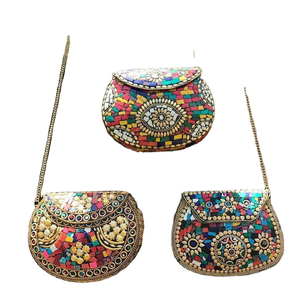 LUXURY CRAFTS Sac à main de meilleure qualité abordable en métal fait à la main en mosaïque pour les femmes au prix de gros de l'Inde - Product Image 3