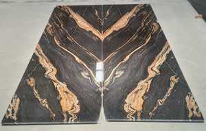 Moderna fusión oro granito gran losa azulejo pulido superficie flameada acabado al aire libre cocina baño escalera Exterior sala de estar - Product Image 4