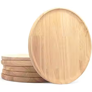 Plateau de service en bois, décoration de la table de restaurant et plateau en bois personnalisé, sûr - Product Image 1