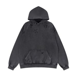 Streetwear 100% coton léger pour hommes sweat à capuche de style vintage surdimensionné imprimé en relief pour bouffée lavage à l'acide - Product Image 1