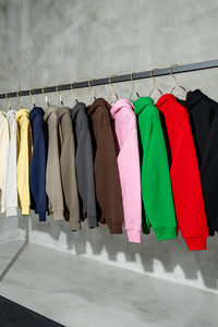 Sudadera con capucha deportiva en blanco de Color sólido para niños de alta calidad, sudaderas con capucha de algodón para niños y niñas de lana, envío DDP - Product Image 2