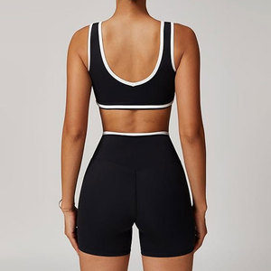 Conjuntos Deportivos de Yoga para Mujer - Sujetadores Deportivos con Tirantes Ajustables y Convertibles, Transpirables, de Secado Rápido, Pantalones Cortos, Ecológicos, Lavados - Product Image 3