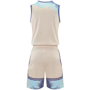 Créez vos propres ensembles de maillots de basket-ball personnalisés imprimés - Respirant, léger, 100% polyester, sans manches, séchage rapide - Product Image 3