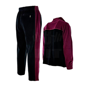 2024 survêtements en velours deux pièces à séchage rapide pour hommes personnalisés vêtements d'entraînement à fermeture éclair confortables Logo imprimé ensembles d'hiver de grande taille - Product Image 6