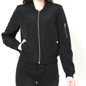 Blouson bombardier pour femmes fournisseur direct d'usine pour adultes Blouson bombardier pour femmes à 2 poches latérales du meilleur fournisseur - Product Image 1