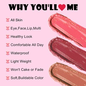Ochain maquillaje Etiqueta Privada rubor crema tinte mejillas cosméticos personalizado OEM larga duración vegano Rosa crema profunda rubor - Product Image 4