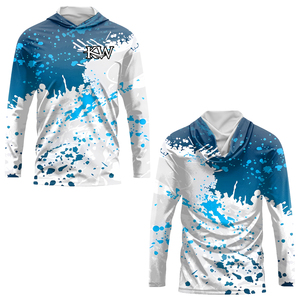 Vêtements de pêche pour hommes à séchage rapide en gros, sweat à capuche performant à manches longues UPF 50+, respirant, antibactérien, grande taille, chemise de pêche - Product Image 5