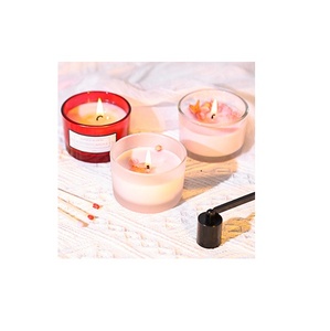 เทียนหอมกลิ่นแมกโนเลียถ้วยใสไม่เหมือนใครสำหรับวันครบรอบแต่งงานโถเทียนวันเกิดสำหรับโอกาสคริสต์มาส - Product Image 1