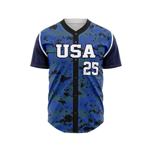 Camisetas de béisbol con botones completos de diseño personalizado OEM 100% tela de malla de poliéster transpirable sublimada impresa opciones de talla grande - Product Image 1