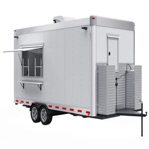 Hot Selling Custom Size Aluminum <b>Towable</b> Food Trailer with 2-Year Warranty for Fast Food Snack & Ice Cream Service - Product Image 1