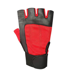 Guantes de gimnasio de medio Dedo de cuero de alta calidad Entrenamiento transpirable Ejercicio físico Logotipo personalizable Levantamiento de pesas-Oferta OEM - Product Image 5