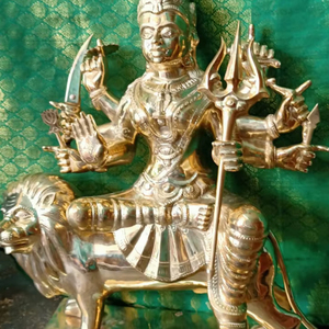 Handcrafted Carved Brass Idols for Home Temple Traditional Hindu Deities <b>Silver</b>-Plated Customized Divine Pooja Home Temples - Product Image 2