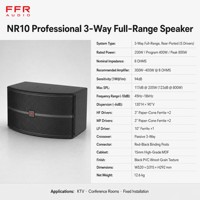 Профессиональная 3-полосная полнодиапазонная акустическая система FFR AUDIO NR10 с задним портом для конференц-залов, караоке и стационарной установки