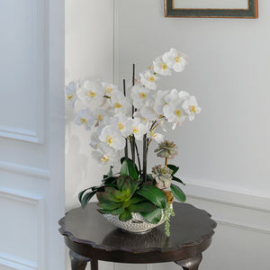 Large Indoor Artificial Phalaenopsis Flowers Greenery <b>Decor</b> for Home and Office - Product Image 6